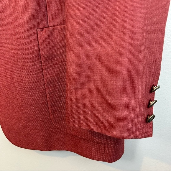 Men's Halston Salmon Pink Suit Jacket/ Blazer Size Large - Picture 9 of 13